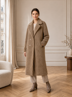 Alix | Manteau Long Effet Teddy