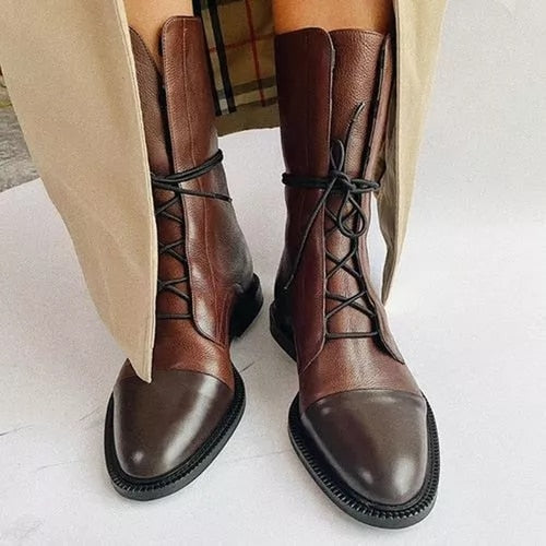Constance | Bottines Lacées en Cuir