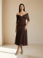 Evelyne | Robe Midi Élégante