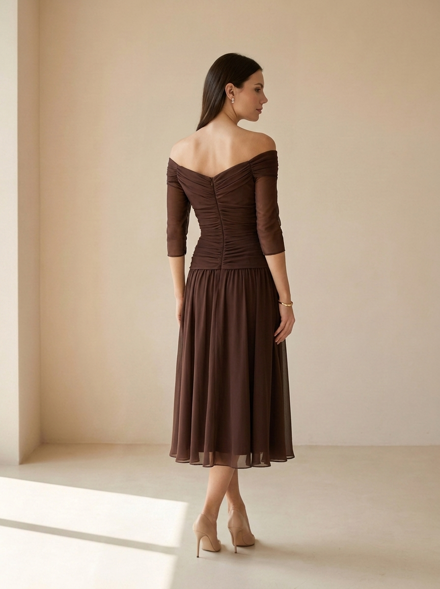 Evelyne | Robe Midi Élégante