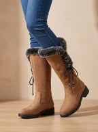 Rosalie | Bottes Hautes Bordure Fausse Fourrure