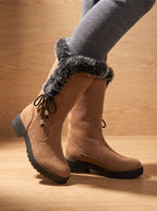 Rosalie | Bottes Hautes Bordure Fausse Fourrure