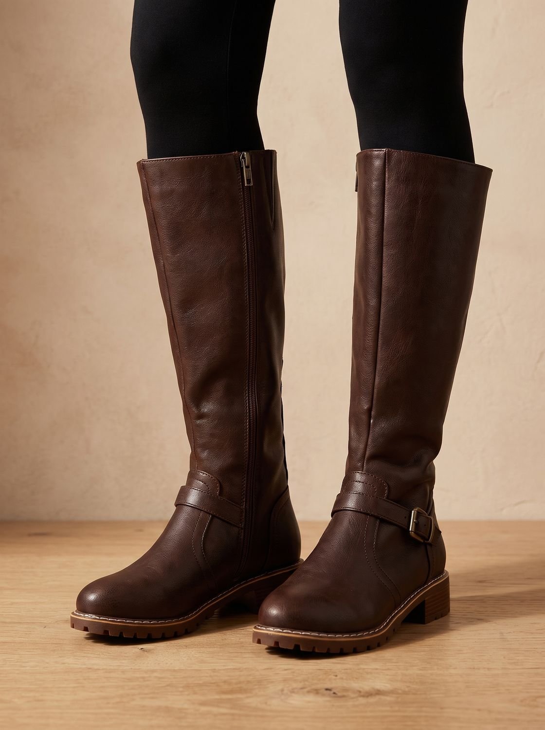 Manon | Bottes Hautes Cuir Boucle Cavalière