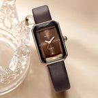 Colette | Montre Bracelet Cuir Boîtier Rectangulaire