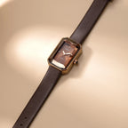 Colette | Montre Bracelet Cuir Boîtier Rectangulaire