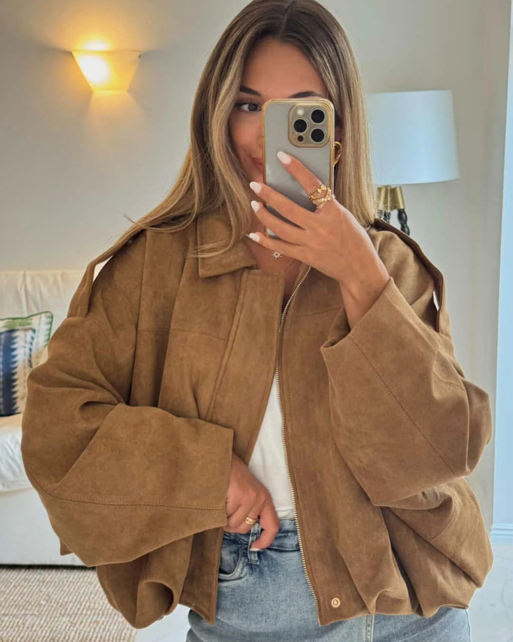 Arielle | Veste Bomber Suédine