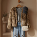 Ondine | Veste en Fausse Fourrure Coupe Ouverte
