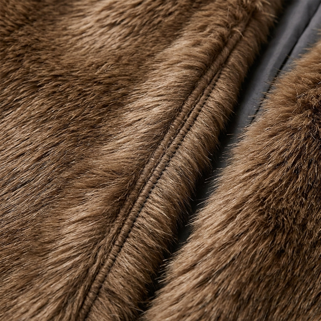 Ondine | Veste en Fausse Fourrure Coupe Ouverte