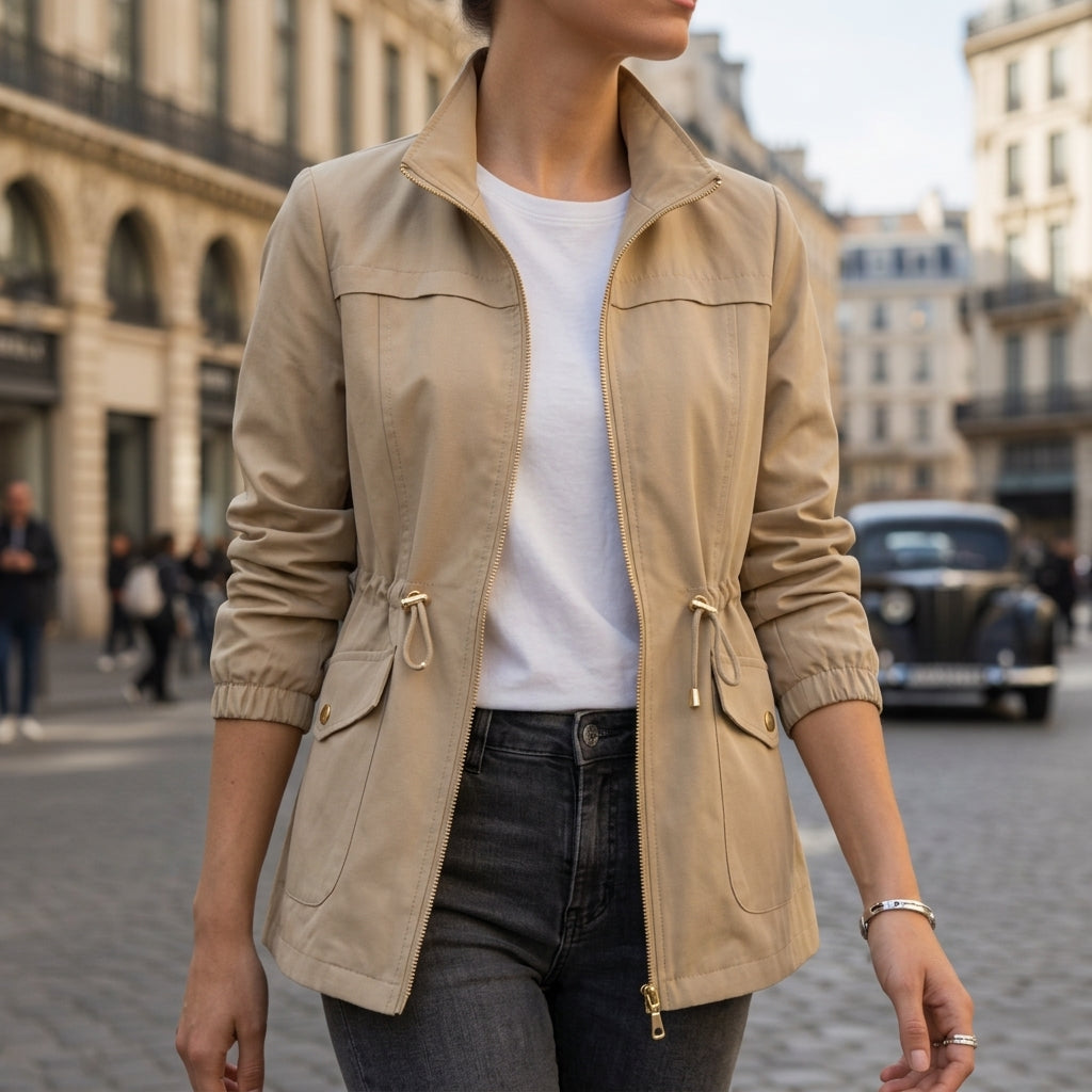 Valentine | Veste Zippée Cintrée en Coton