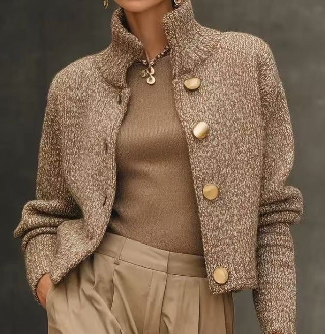 Victoire | Cardigan Col Montant Boutonné
