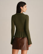 Salomé | Cardigan Col Chemise Manches Cloche