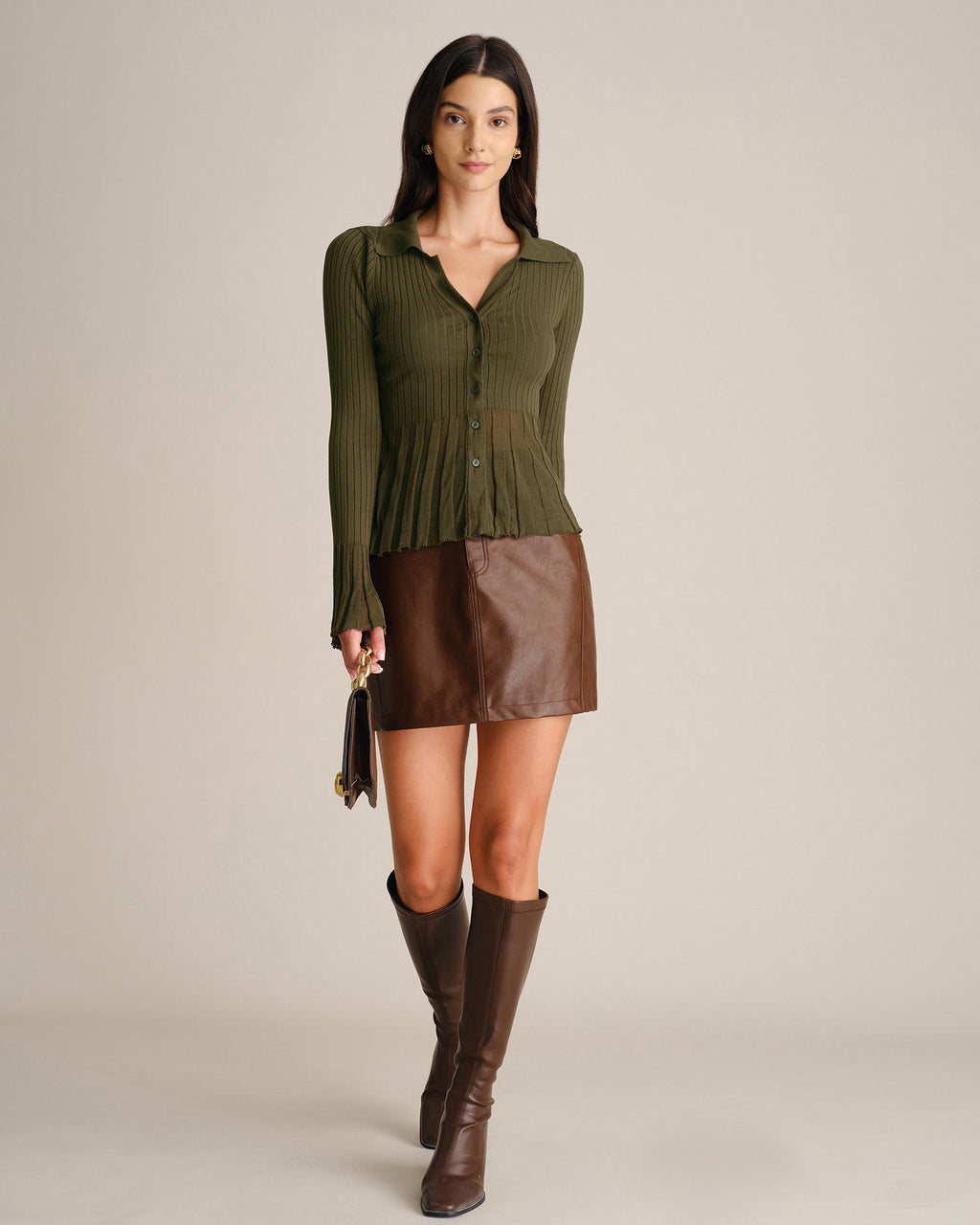 Salomé | Cardigan Col Chemise Manches Cloche