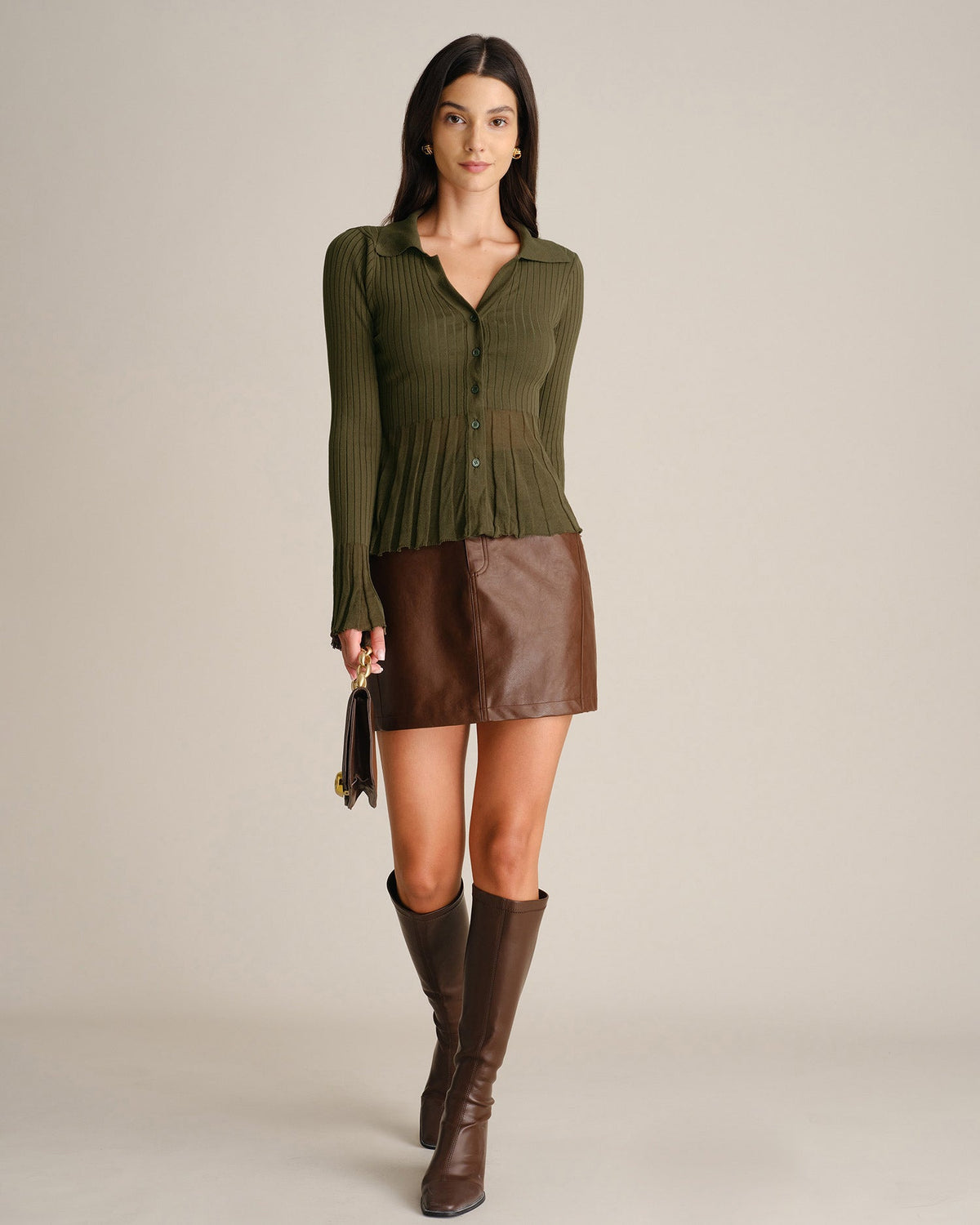 Salomé | Cardigan Col Chemise Manches Cloche