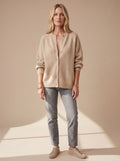 Blanche | Cardigan Oversize Boutons Nacre