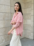 Léonie | Chemise Rayée Oversize Élégante