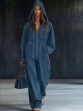 Maëlys | Combinaison Denim Capuche