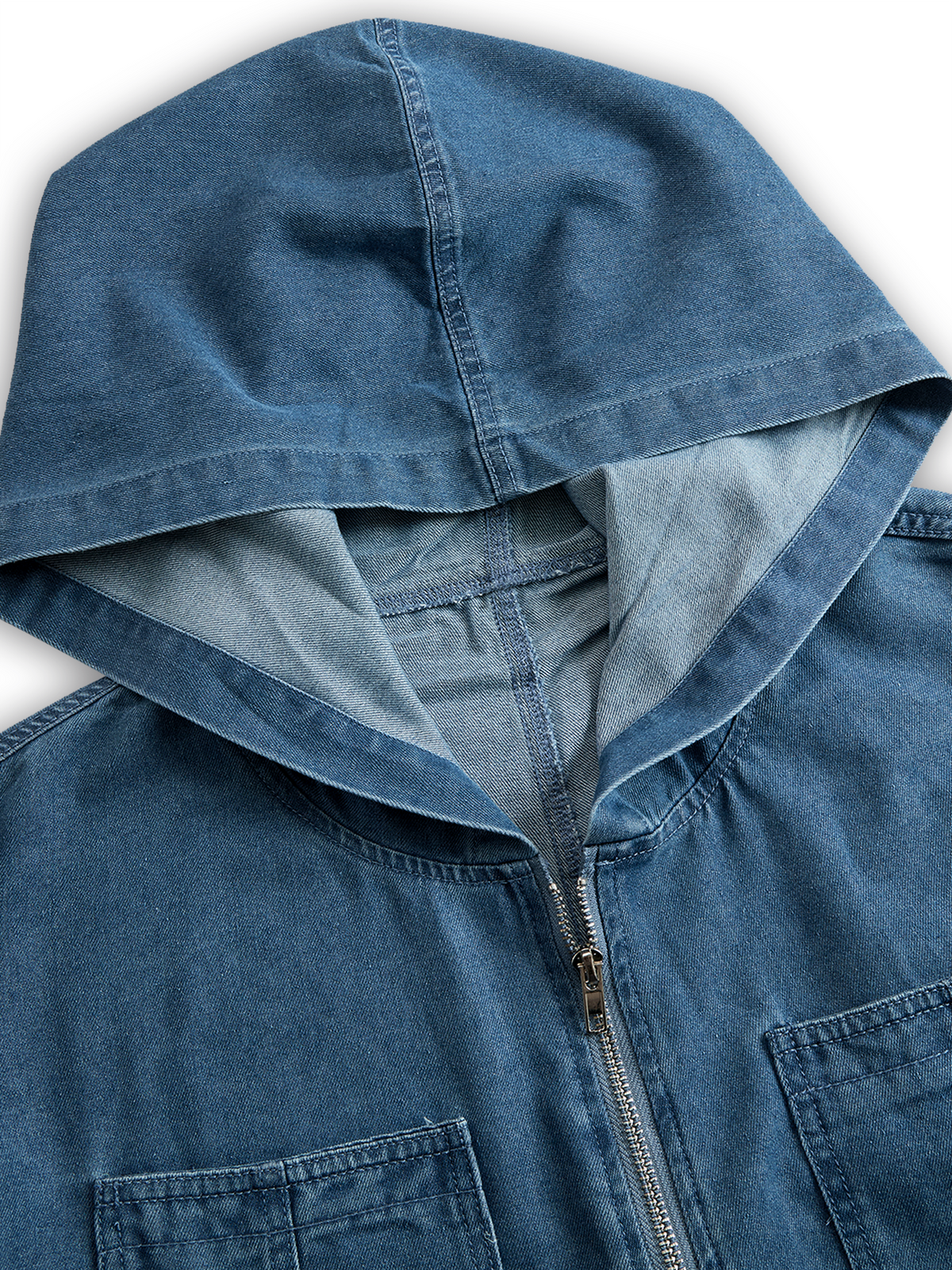 Maëlys | Combinaison Denim Capuche