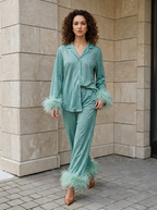 Vivienne | Ensemble Scintillant à Détails Plume