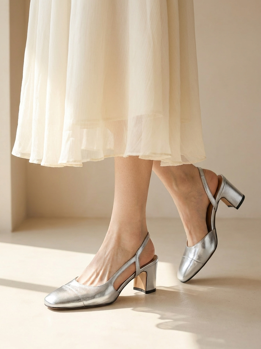 Viviana | Escarpins Slingback En Cuir