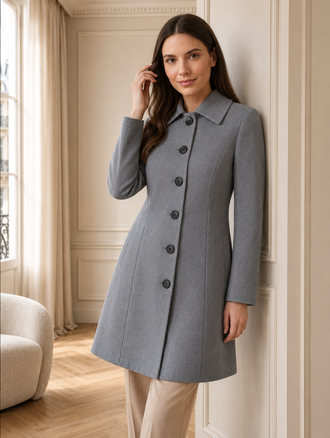 Élise | Manteau Court Cintré