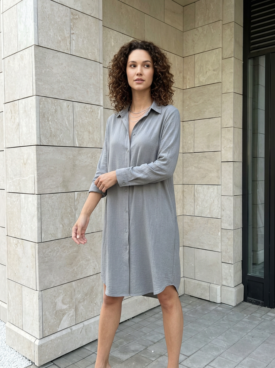 Élodie | Robe Chemise Fluide