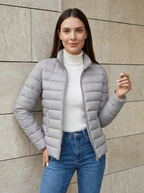 Camille | Veste Matelassée Légère à Col Montant