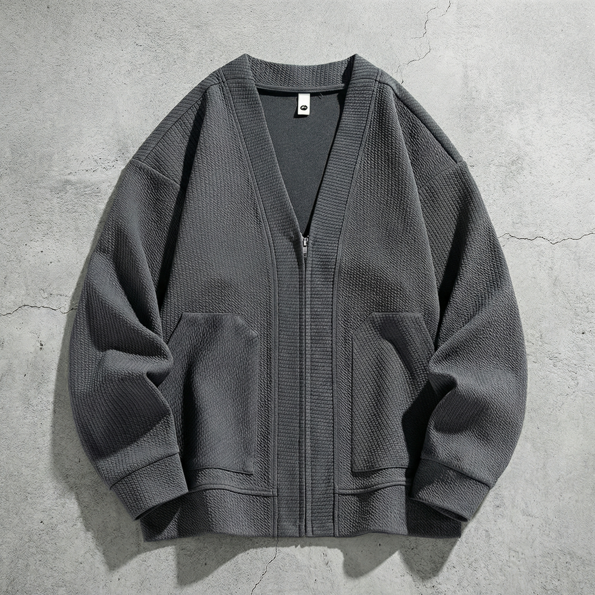 Océane | Cardigan Oversize Zippé en Maille Épaisse