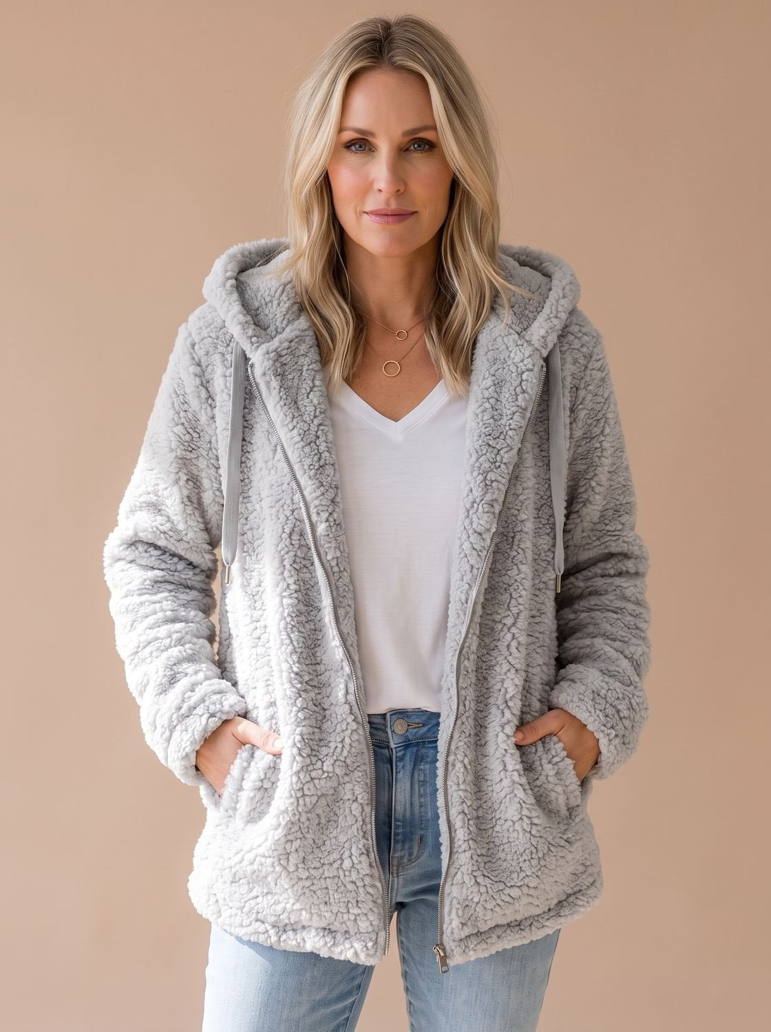 Roxane | Veste Polaire Capuche Coupe Oversize