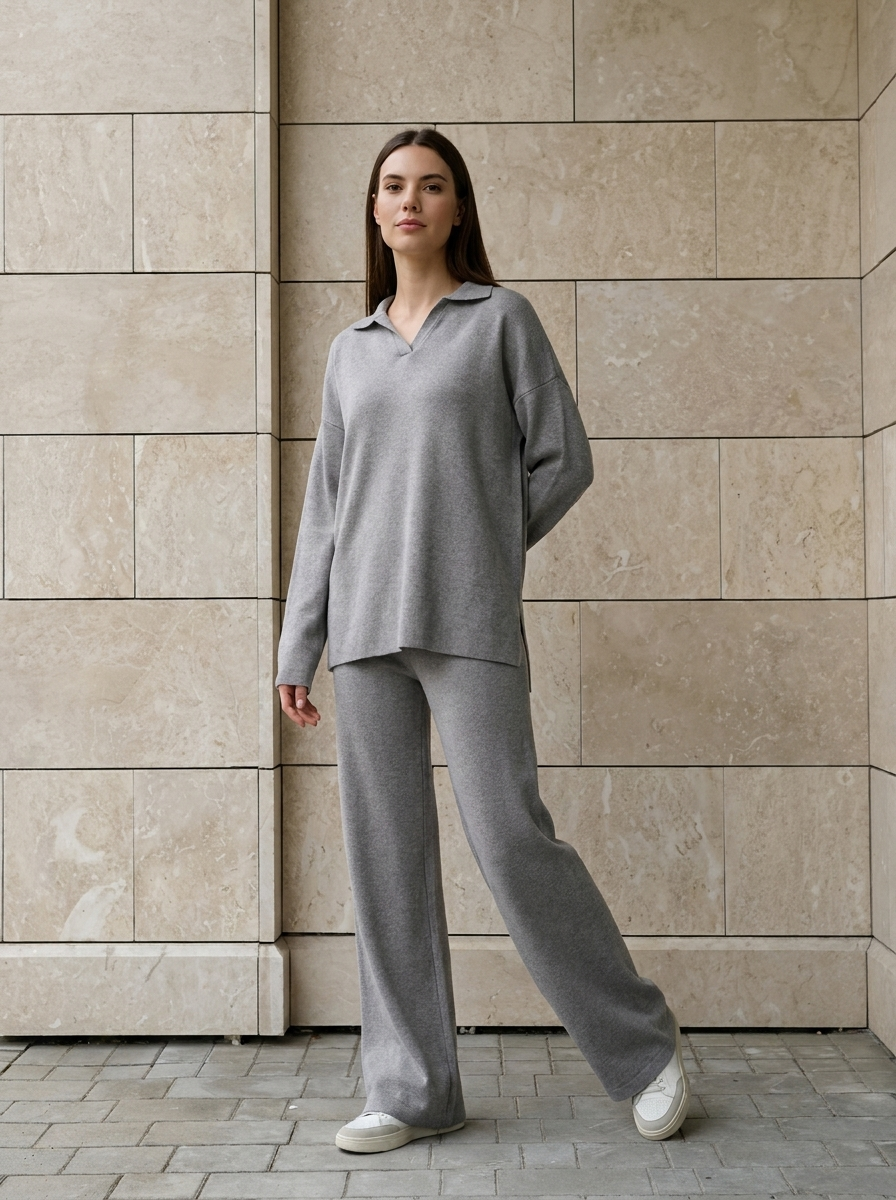Éléa | Ensemble Décontracté à Pantalon Large