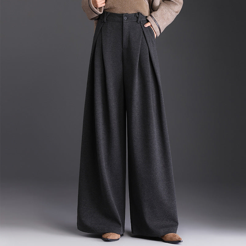 Charlotte | Pantalon Large Taille Haute Plis