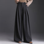Charlotte | Pantalon Large Taille Haute Plis