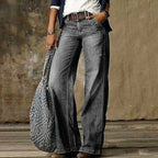 Adèle | Jean Large Délavé Taille Haute