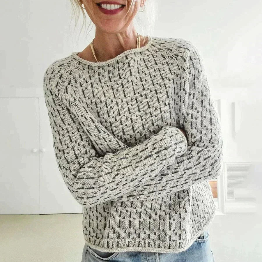 Delphine | Pull Col Bateau en Tricot Texturé