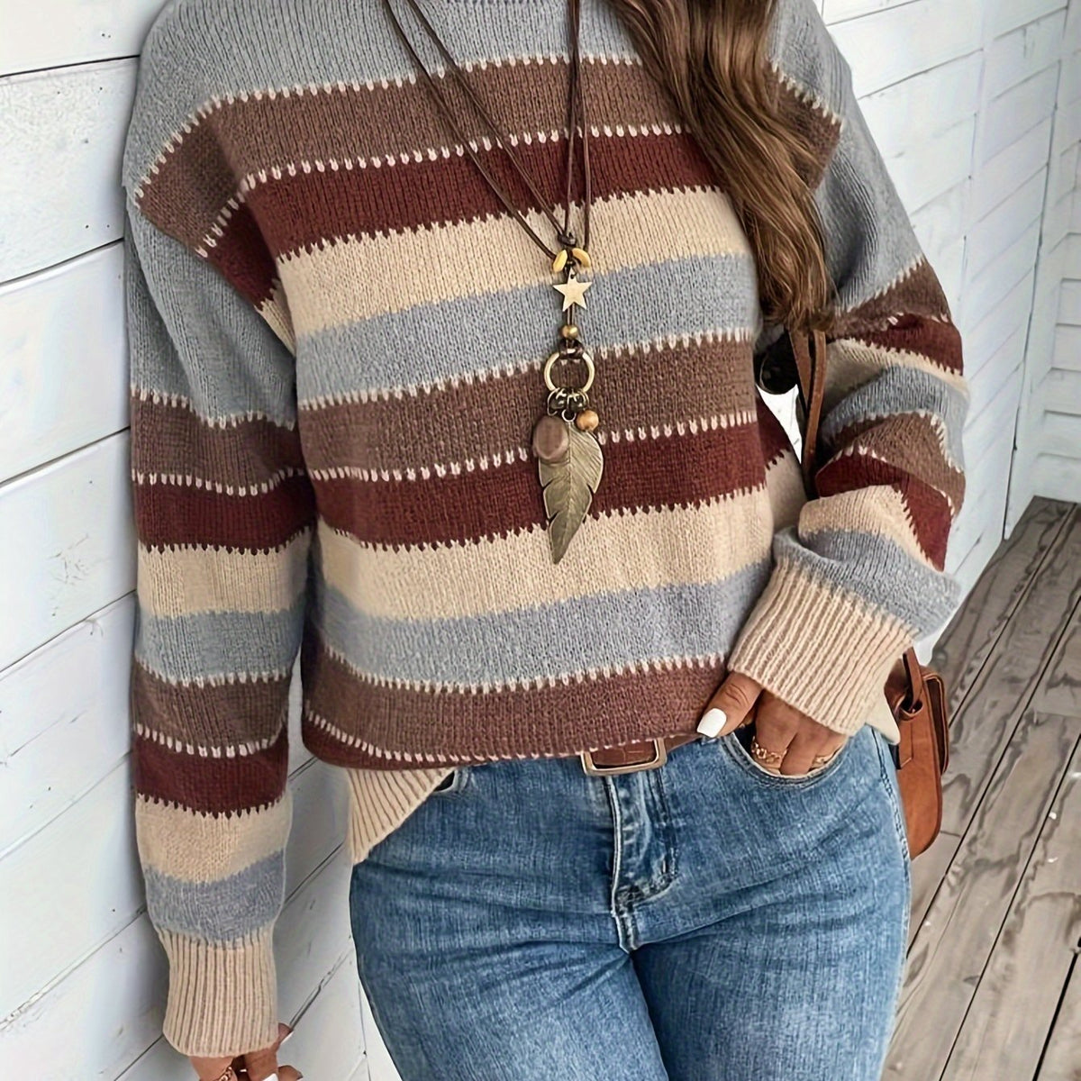 Louison | Pull Rayé Col Rond Coupe Ample