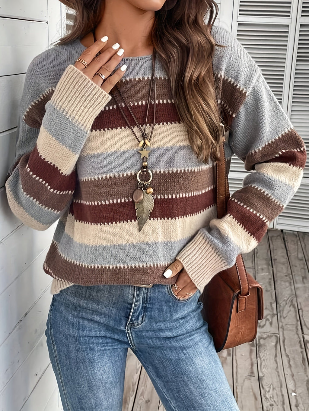 Louison | Pull Rayé Col Rond Coupe Ample