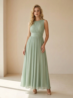 Elenora | Robe Maxi Sans Manches À Silhouette Fluide