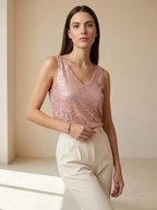Aurelia | Top à Paillettes Élégant