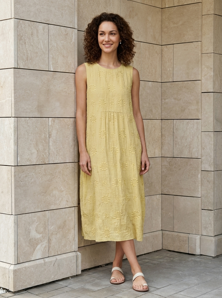 Elodie | Robe Midi Sans Manches