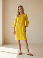 Elena | Robe En Lin À Col