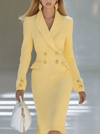 Adeline | Robe Midi Tricotée Croisée Col V