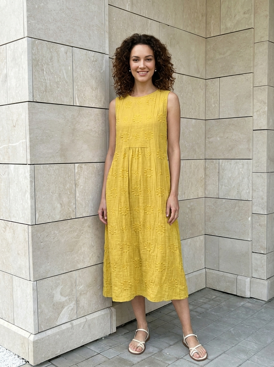 Elodie | Robe Midi Sans Manches