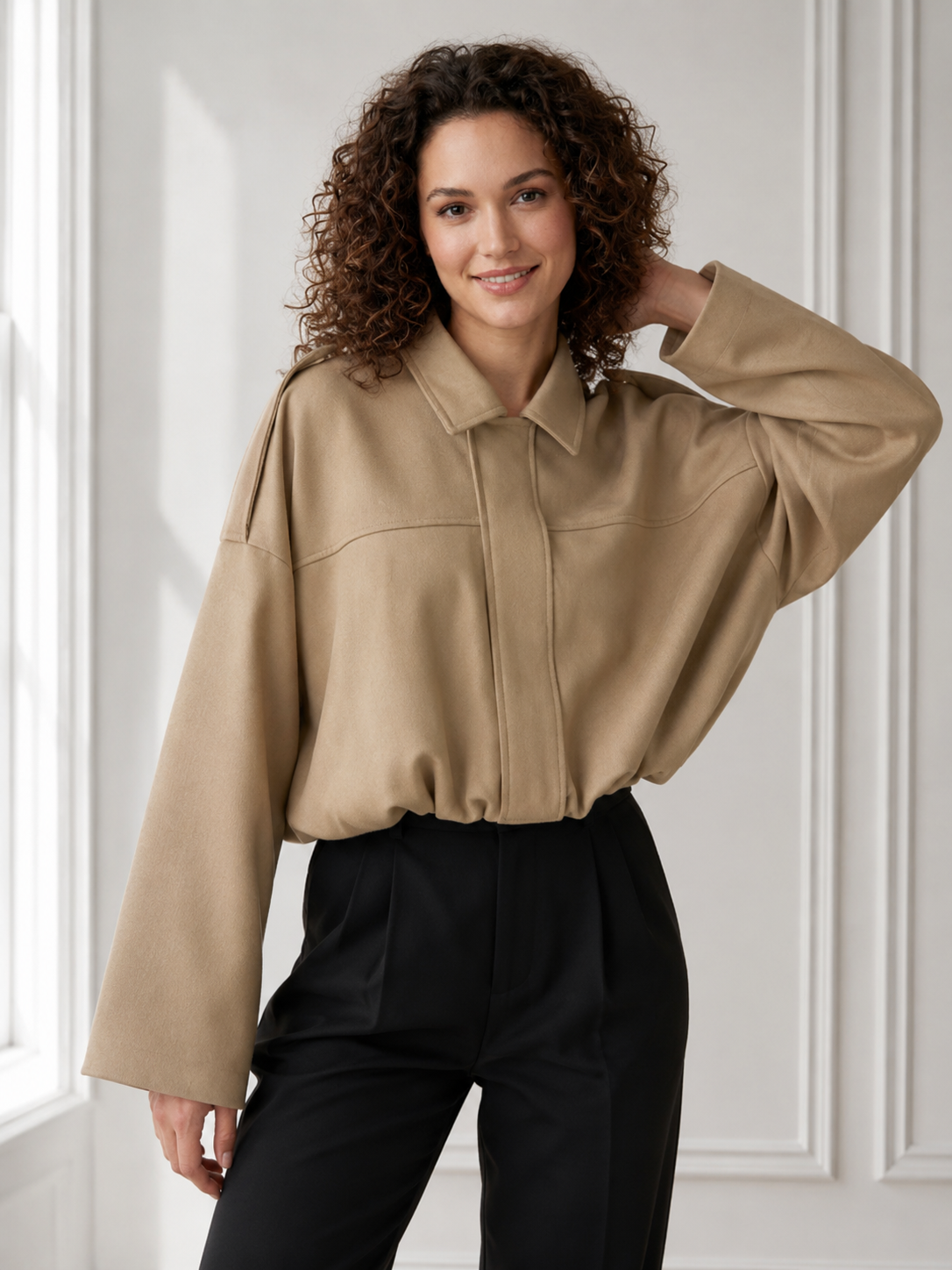 Elara | Veste Oversize À Col Classique