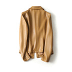 Valentine | Blazer en Cuir Boutonnage Simple