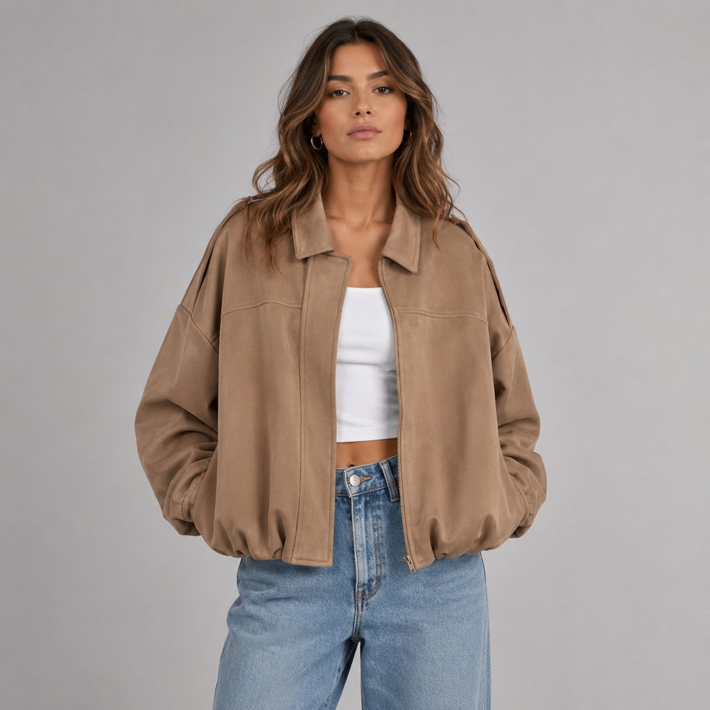 Arielle | Veste Bomber Suédine