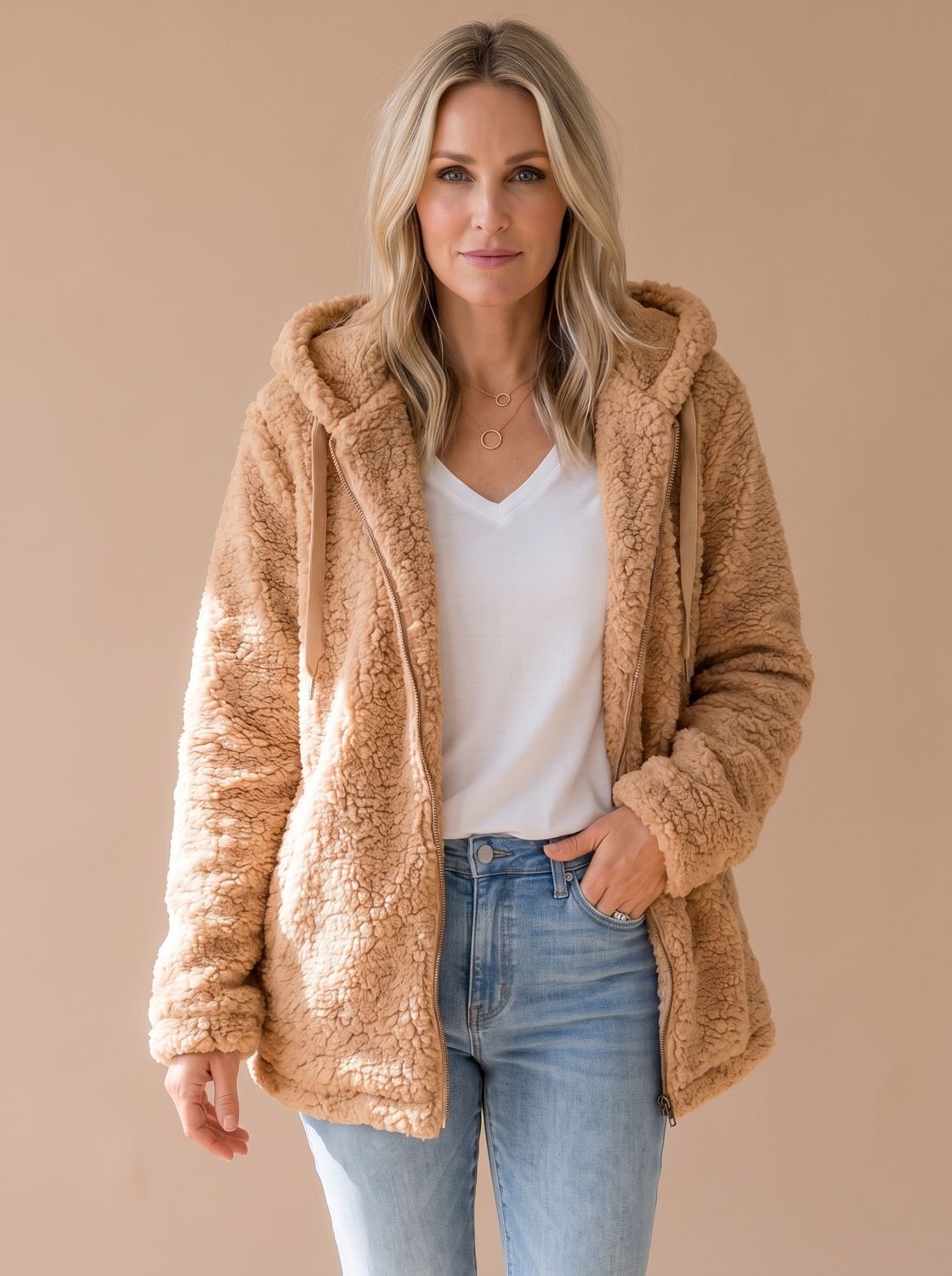 Roxane | Veste Polaire Capuche Coupe Oversize