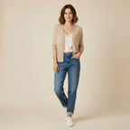 Celia - Cardigan Fin En Maille À Boutons