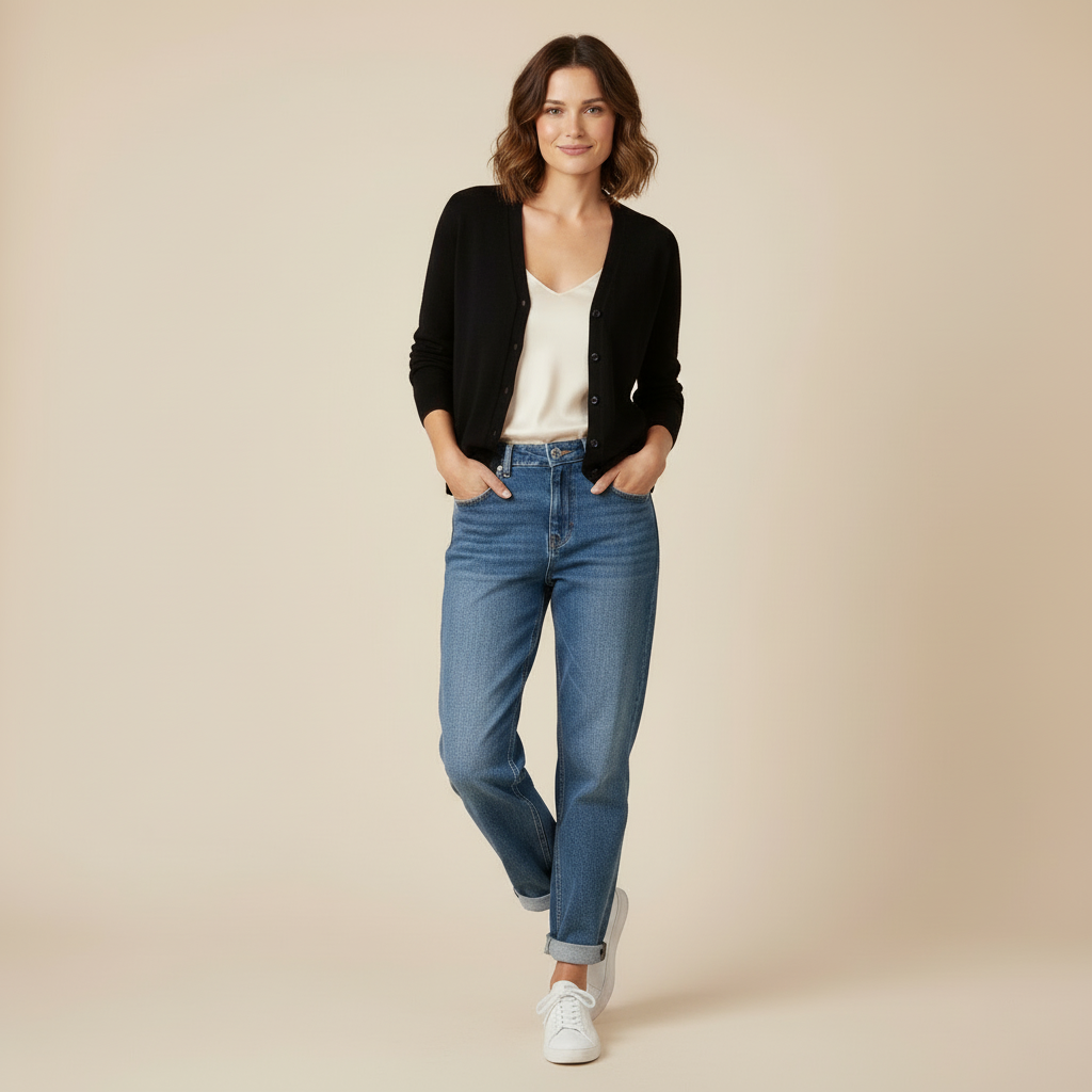 Celia - Cardigan Fin En Maille À Boutons
