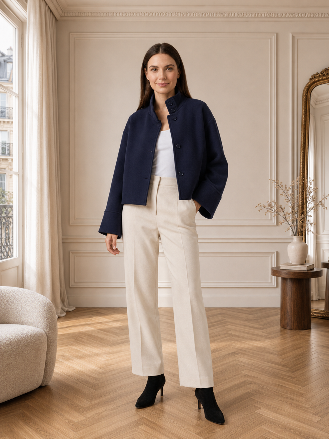 Maëlle | Veste Courte À Col Montant