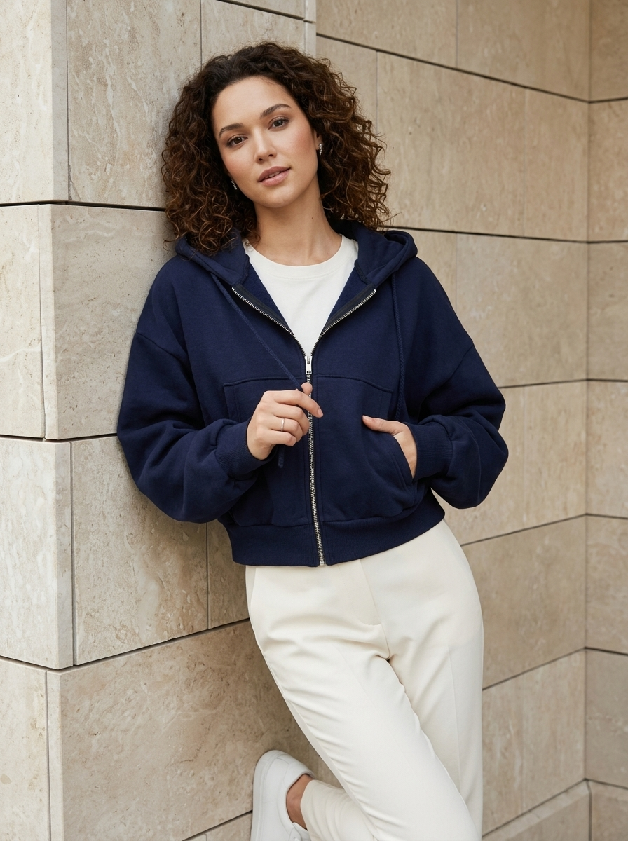 Élodie | Sweat à Capuche Oversize Zippé