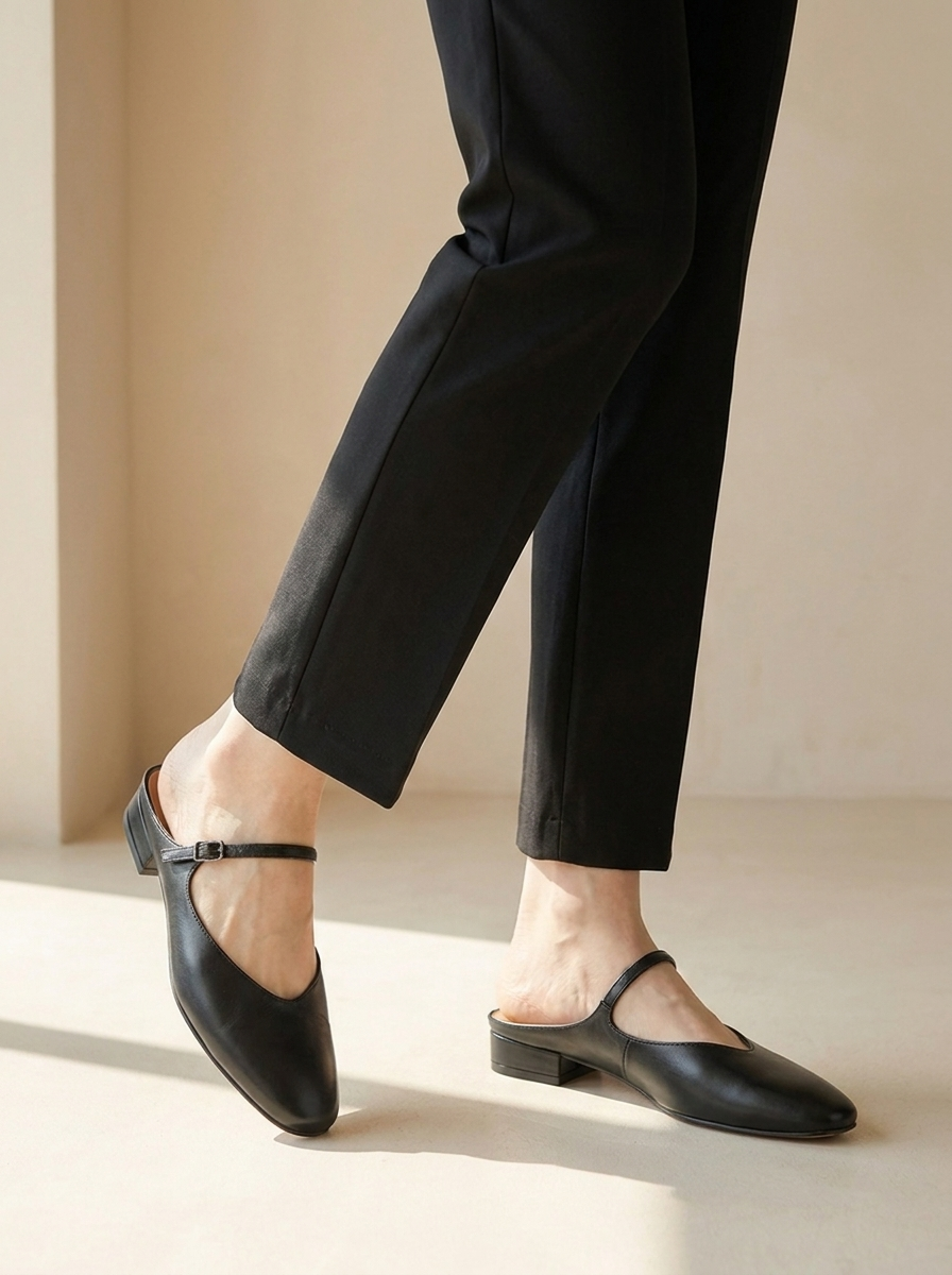 Vivienne | Mules En Cuir À Bride Mary Jane
